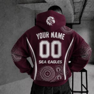 Auspiritmerch Manly Warringah Sea Eagles Indigenous Hoodie Custom Any Name Gifts For Fan