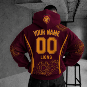 Auspiritmerch Brisbane Lions Indigenous Hoodie Custom Any Name Gifts For Fan