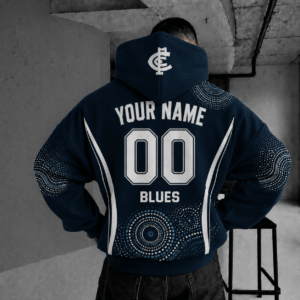 Auspiritmerch Carlton Blues Indigenous Hoodie Custom Any Name Gifts For Fan