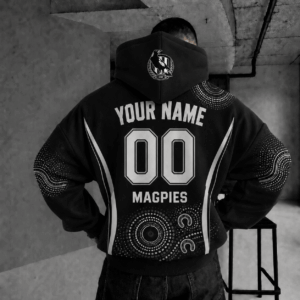 Auspiritmerch Collingwood Magpies Indigenous Hoodie Custom Any Name Gifts For Fan