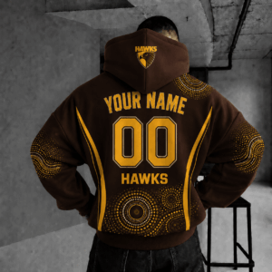 Auspiritmerch Hawthorn Hawks Indigenous Hoodie Custom Any Name Gifts For Fan