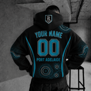 Auspiritmerch Port Adelaide Power Indigenous Hoodie Custom Any Name Gifts For Fan