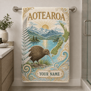 Auspiritmerch New Zealand Aotearoa Special Bath/ Beach Towel Personalized Gift For Fan