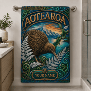 Auspiritmerch New Zealand Aotearoa Special Bath/ Beach Towel Personalized Gift For Fan