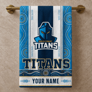 Auspiritmerch Gold Coast Titans Premium Bath/ Beach Towel Personalized Gift For Fan