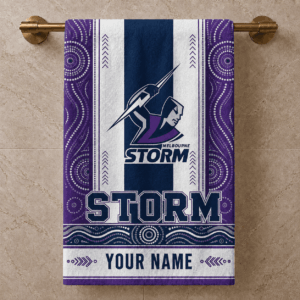 Auspiritmerch Melbourne Storm Premium Bath/ Beach Towel Personalized Gift For Fan