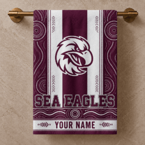 Auspiritmerch Manly Warringah Sea Eagles Premium Bath/ Beach Towel Personalized Gift For Fan