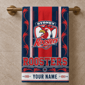 Auspiritmerch Sydney Roosters Premium Bath/ Beach Towel Personalized Gift For Fan