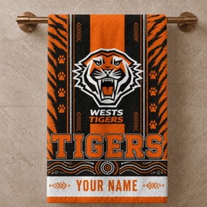 Auspiritmerch Wests Tigers Premium Bath/ Beach Towel Personalized Gift For Fan