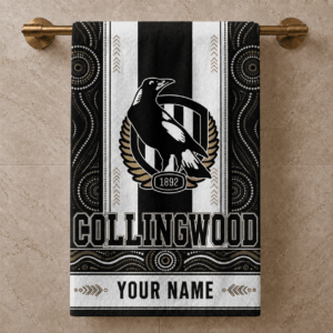 Auspiritmerch Collingwood Magpies Premium Bath/ Beach Towel Personalized Gift For Fan