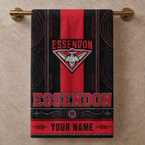 Auspiritmerch Essendon Bombers Premium Bath/ Beach Towel Personalized Gift For Fan