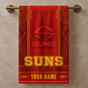 Auspiritmerch Gold Coast Suns Premium Bath/ Beach Towel Personalized Gift For Fan