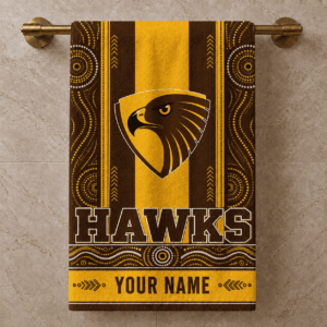 Auspiritmerch Hawthorn Hawks Premium Bath/ Beach Towel Personalized Gift For Fan