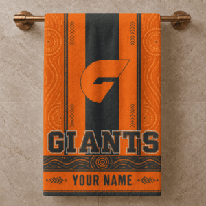 Auspiritmerch Greater Western Sydney Giants Premium Bath/ Beach Towel Personalized Gift For Fan