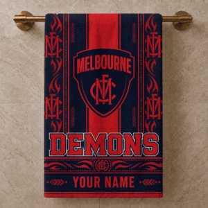 Auspiritmerch Melbourne Demons Premium Bath/ Beach Towel Personalized Gift For Fan