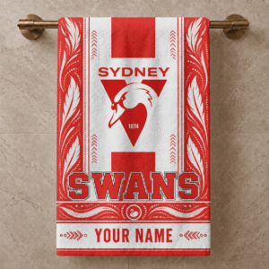 Auspiritmerch Sydney Swans Premium Bath/ Beach Towel Personalized Gift For Fan