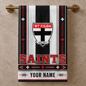 Auspiritmerch St Kilda Saints Premium Bath/ Beach Towel Personalized Gift For Fan