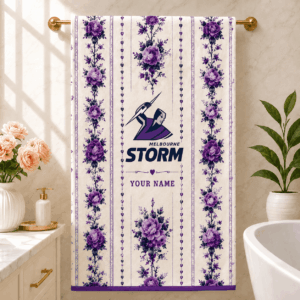 Auspiritmerch Melbourne Storm Premium Bath/ Beach Towel Personalized Gift For Fan
