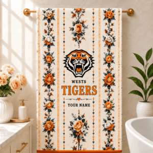 Auspiritmerch Wests Tigers Premium Bath/ Beach Towel Personalized Gift For Fan