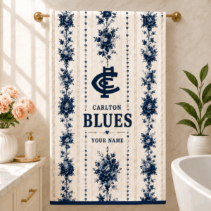 Auspiritmerch Carlton Blues Premium Bath/ Beach Towel Personalized Gift For Fan