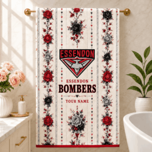 Auspiritmerch Essendon Bombers Premium Bath/ Beach Towel Personalized Gift For Fan