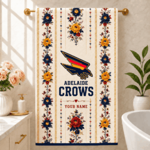 Auspiritmerch Adelaide Crows Premium Bath/ Beach Towel Personalized Gift For Fan