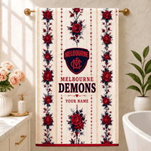 Auspiritmerch Melbourne Demons Premium Bath/ Beach Towel Personalized Gift For Fan