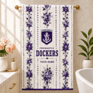 Auspiritmerch Fremantle Dockers Premium Bath/ Beach Towel Personalized Gift For Fan