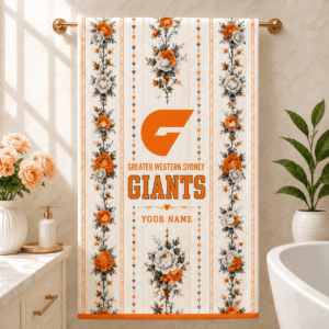 Auspiritmerch GWS Giants Premium Bath/ Beach Towel Personalized Gift For Fan