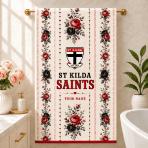 Auspiritmerch St Kilda Saints Premium Bath/ Beach Towel Personalized Gift For Fan