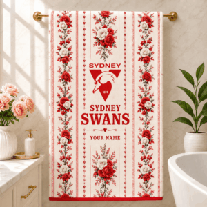 Auspiritmerch Sydney Swans Premium Bath/ Beach Towel Personalized Gift For Fan