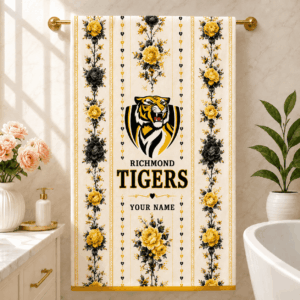 Auspiritmerch Richmond Tigers Premium Bath/ Beach Towel Personalized Gift For Fan