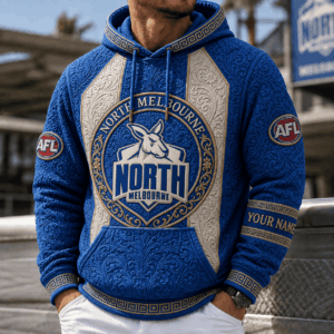 Auspiritmerch North Melbourne Kangaroos Premium Personalized Hoodie Gifts For Fan
