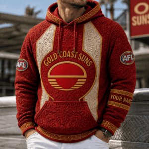 Auspiritmerch Gold Coast Suns Premium Personalized Hoodie Gifts For Fan