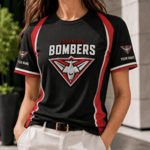 Auspiritmerch Essendon Bombers Team Cool Style T-Shirt Custom Name Gift For Fan