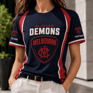 Auspiritmerch Melbourne Demons Team Cool Style T-Shirt Custom Name Gift For Fan