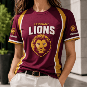 Auspiritmerch Brisbane Lions Team Cool Style T-Shirt Custom Name Gift For Fan
