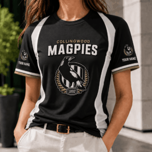 Auspiritmerch Collingwood Magpies Team Cool Style T-Shirt Custom Name Gift For Fan