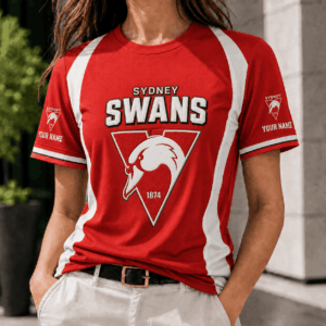 Auspiritmerch Sydney Swans Team Cool Style T-Shirt Custom Name Gift For Fan