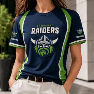 Auspiritmerch Canberra Raiders Team Cool Style T-Shirt Custom Name Gift For Fan