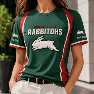 Auspiritmerch South Sydney Rabbitohs Team Cool Style T-Shirt Custom Name Gift For Fan