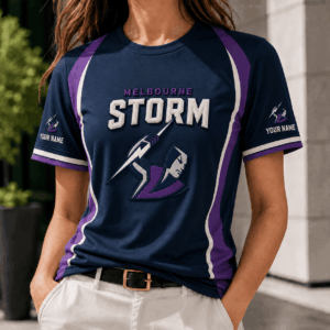 Auspiritmerch Melbourne Storm Team Cool Style T-Shirt Custom Name Gift For Fan