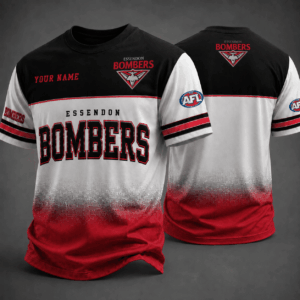 Auspiritmerch Essendon Bombers Premium Unisex T-Shirt Custom Name Gift For Fan