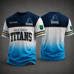 Auspiritmerch Gold Coast Titans Premium Unisex T-Shirt Custom Name Gift For Fan