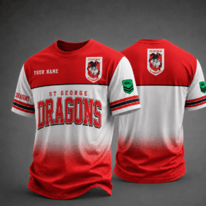Auspiritmerch St. George Illawarra Dragons Premium Unisex T-Shirt Custom Name Gift For Fan