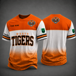 Auspiritmerch Wests Tigers Premium Unisex T-Shirt Custom Name Gift For Fan