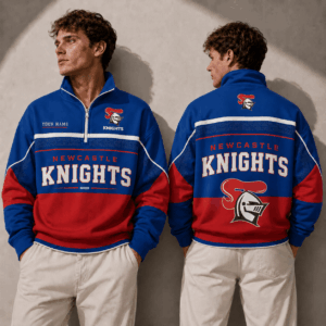 Auspiritmerch Newcastle Knights Quarter Zip Sweatshirt Custom Name Gifts For Fan