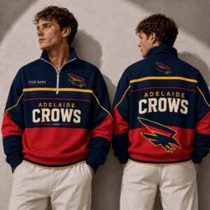 Auspiritmerch Adelaide Crows Quarter Zip Sweatshirt Custom Name Gifts For Fan