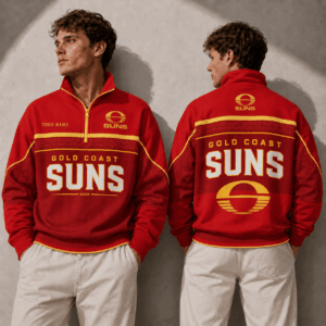 Auspiritmerch Gold Coast Suns Quarter Zip Sweatshirt Custom Name Gifts For Fan