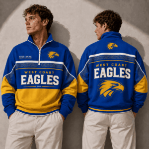 Auspiritmerch West Coast Eagles Quarter Zip Sweatshirt Custom Name Gifts For Fan